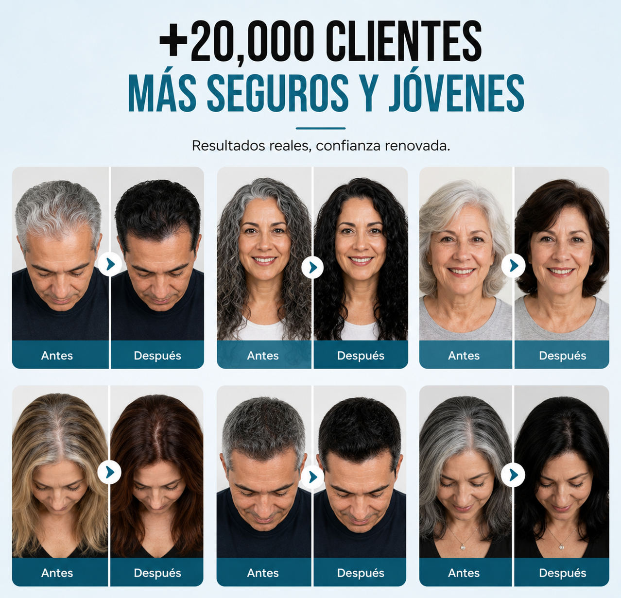 Velvet Black™ – Champú negro, restaura y tiñe el cabello al instante.