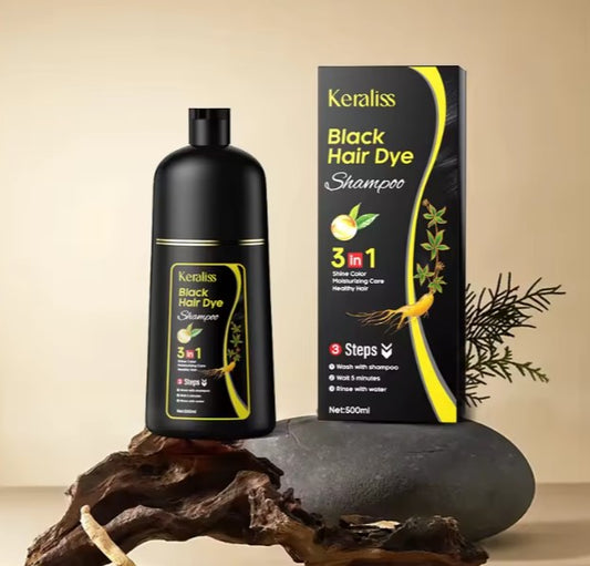 Velvet Black – Champú negro, restaura y tiñe el cabello al instante.