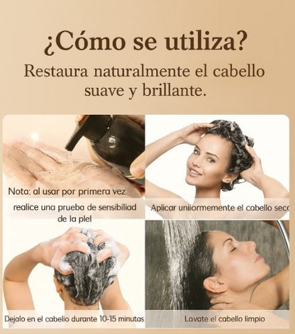 Velvet Black™ – Champú negro, restaura y tiñe el cabello al instante.